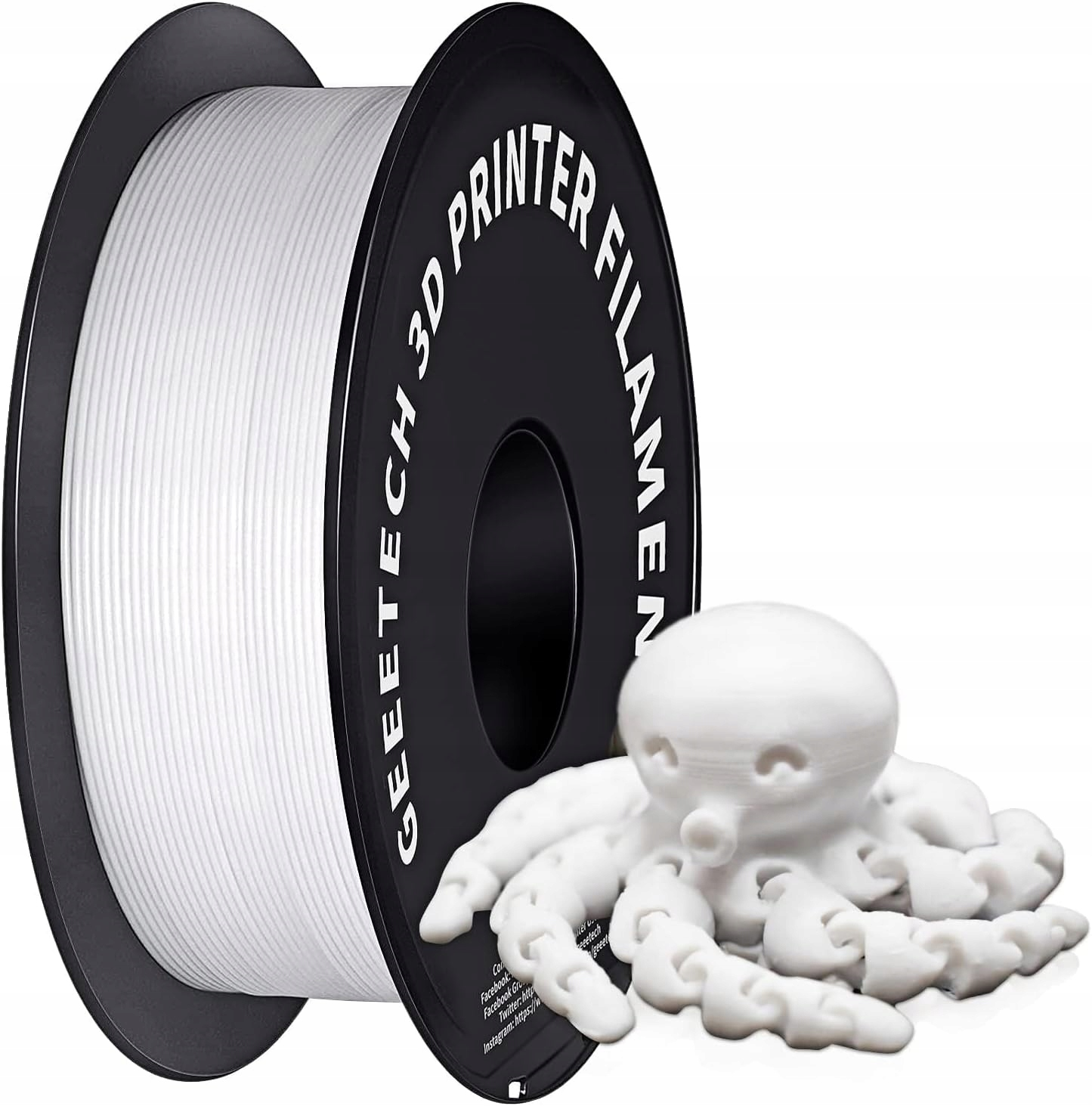 filament Geeetech PLA Biały - ośmiornica