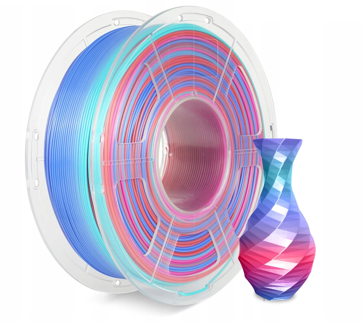 filament JAYO SILK PLA Rainbow02 - Tęczowy, Gradient 