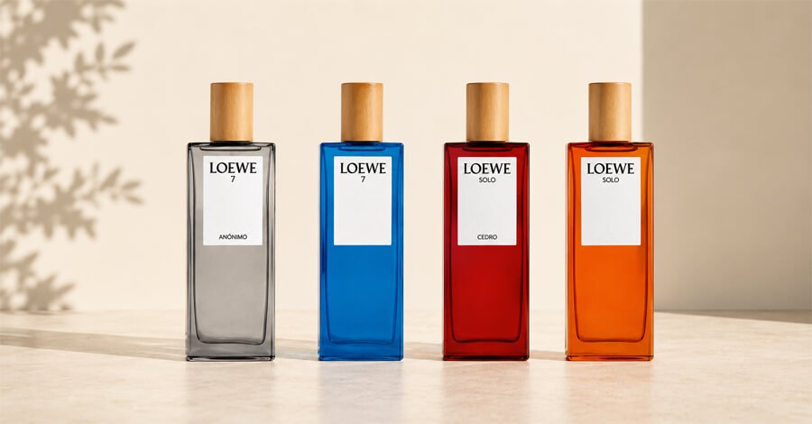 Cztery flakony perfum Loewe
