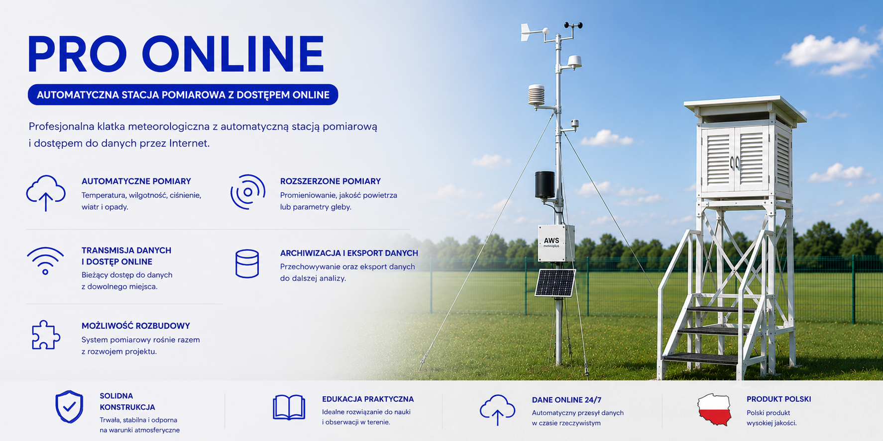 PRO ONLINE – automatyczna stacja meteorologiczna i monitoring środowiska