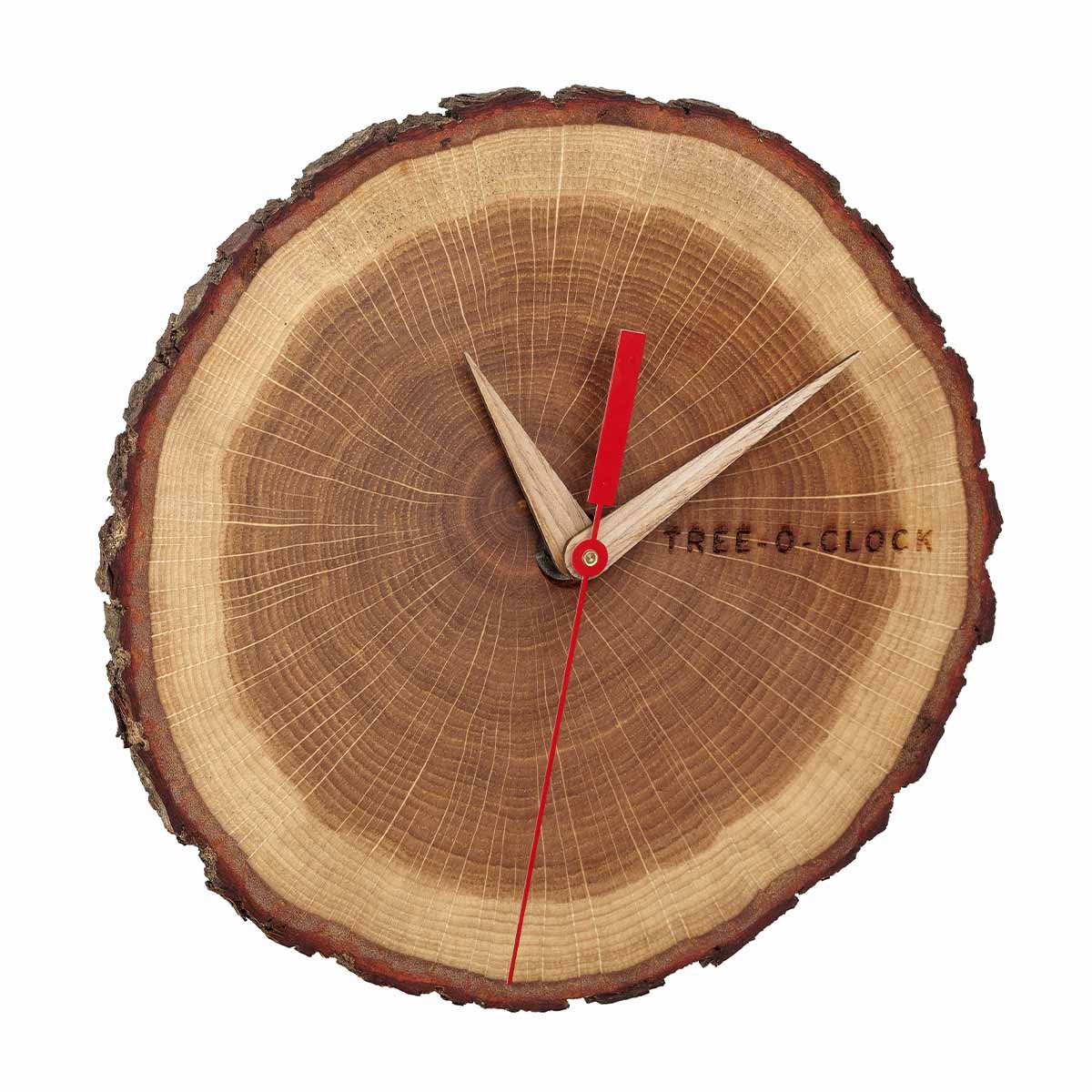 Zegar ścienny TFA 60.3046 TREE-O-CLOCK z naturalnego drewna dębowego
