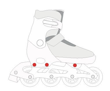 wymiana płozy rolkowej na łyżwowową: krok 1