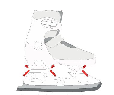 wymiana płozy rolkowej na łyżwowową: krok 2