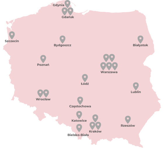 mapa salonów Aurum-Optics