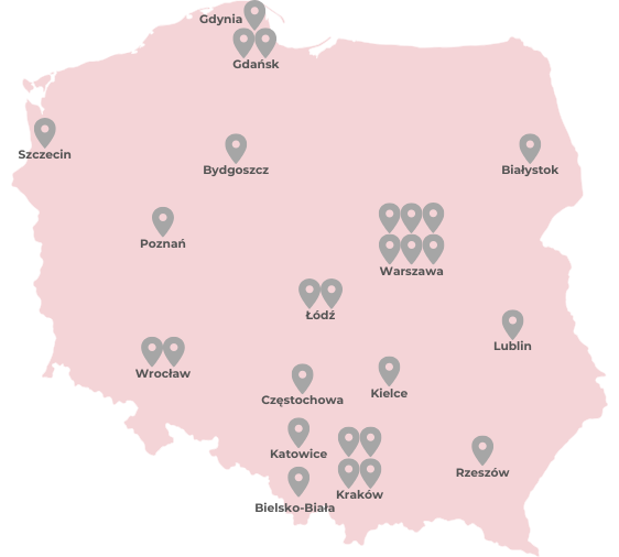 mapa salonów Aurum-Optics