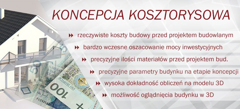 Koncepcja architektoniczna z kosztorysem Kraków.
