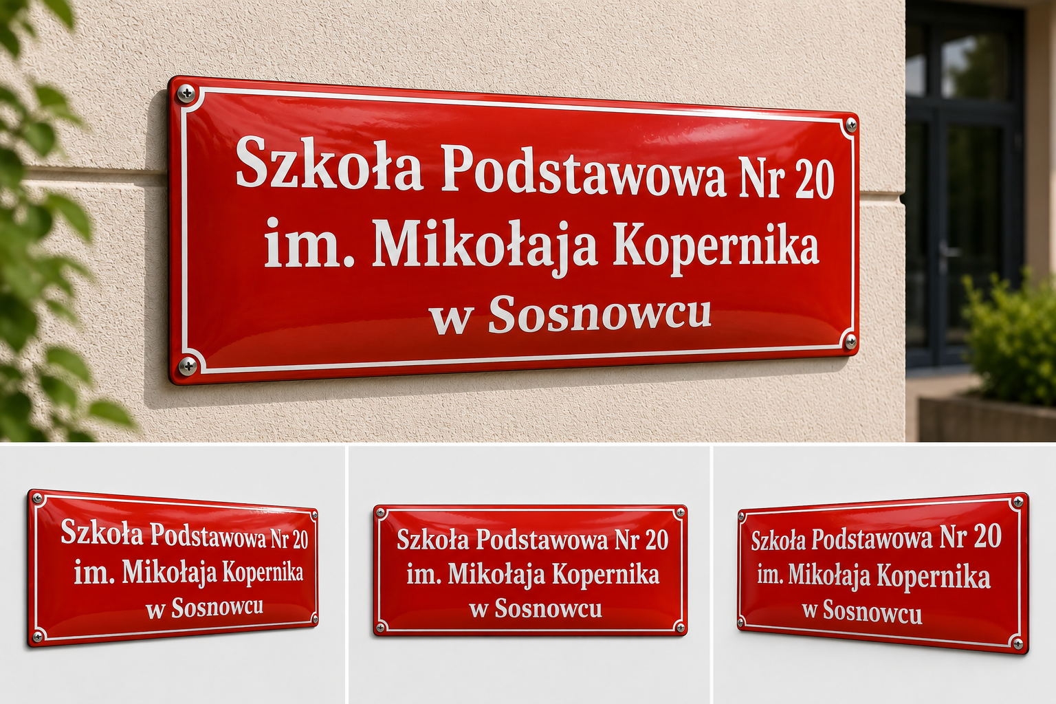 tablica urzędowa szkoła podstawowa emaliowana