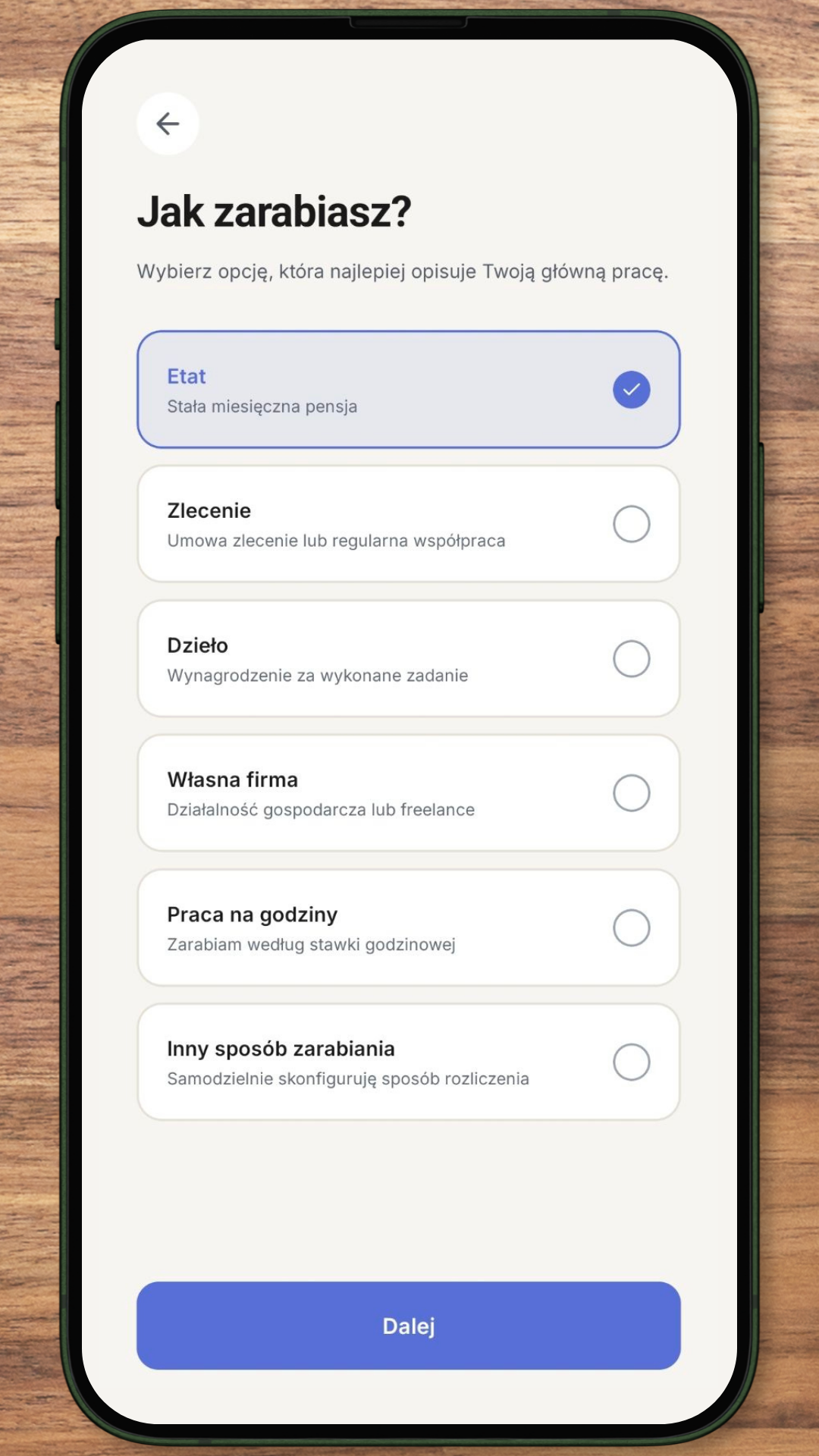 Zarobas – wybór rodzaju pracy