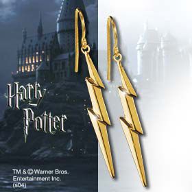 Elegancka biżuteria z filmu Harry Potter - kolczyki w kształcie błyskawic