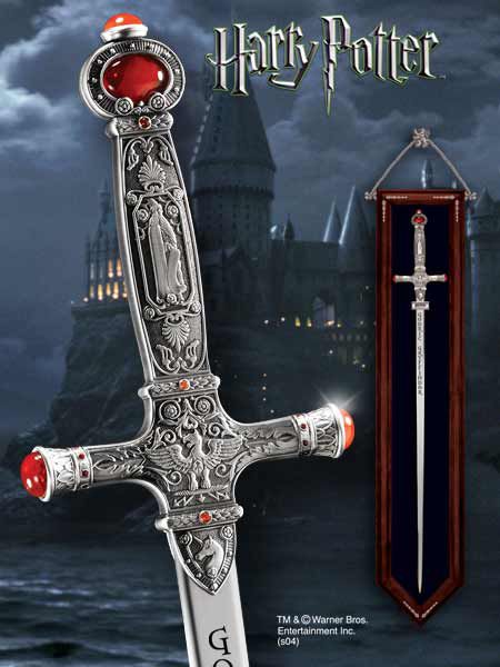 Wierna i oryginalna replika miecza Godryka Gryffindora z hilmu Harry Potter produkcji Noble Collection