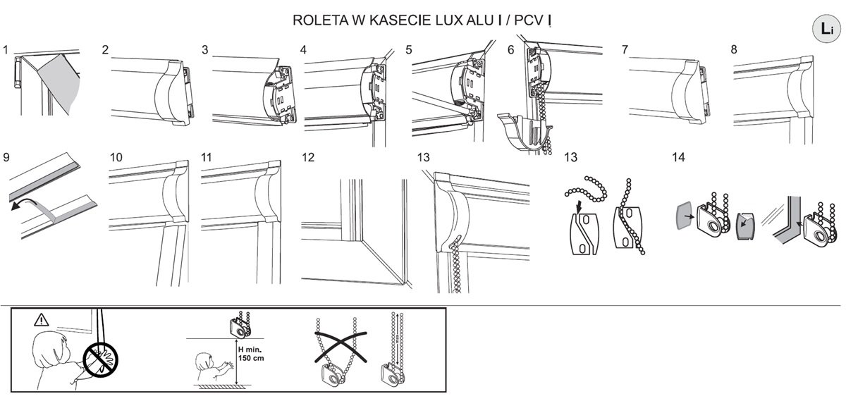 Instrukcja montażu rolet w kasecie Vario Lux Large