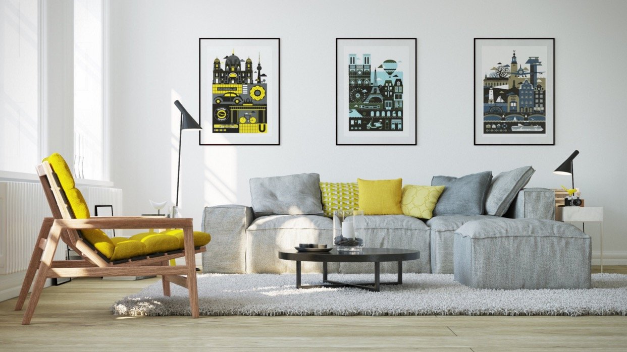 Żółte poduszki dekoracyjne - DecoArt24.pl