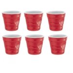 Top Moka COLORE Kubeczki do Kawy Espresso 0,1 l - Czerwone 