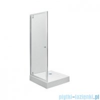 Koło Drzwi Pivot First 80 cm, szkło satyna, profil srebrny połysk ZDRP80214003 