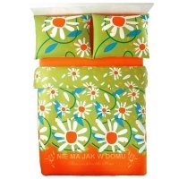 Pościel Benetton Margaritas Pomarańcz.-Zielona 