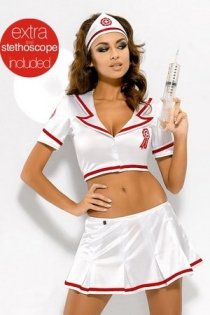 Obsessive Emergency Skirty Set + stetoskop kostium 