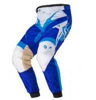 Scott 450 Racewear spodnie off-road biało-niebieskie 