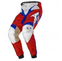 Scott 450 Racewear spodnie off-road biało-czerwone 