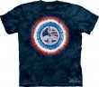The Mountain - Koszulka Tie Dye Peace Flag