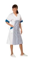 Fartuch Damski Długi BIAŁO NIEBIESKI 