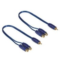 Adapter Y 1X Cinch wtyk - Cinch gniazdo niebieski
