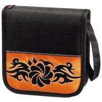 CD-Wallet Tribal Rose, 32, czarny-pomarańczowy