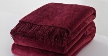 Koc jednolity bordo 