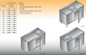 STÓŁ ZLEWOZMYWAKOWY 1-ZBIORNIKOWY LO 211 - 1700x600 