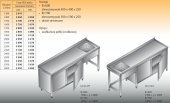 STÓŁ ZLEWOZMYWAKOWY 1-ZBIORNIKOWY LO 212 - 2700x700 