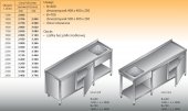 STÓŁ ZLEWOZMYWAKOWY 1-ZBIORNIKOWY LO 213 - 2100x700 