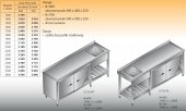 STÓŁ ZLEWOZMYWAKOWY 1-ZBIORNIKOWY LO 219 - 2800x700 