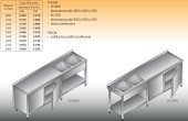 STÓŁ ZLEWOZMYWAKOWY 2-ZBIORNIKOWY LO 243 - 2700x700 