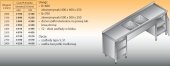 STÓŁ ZLEWOZMYWAKOWY 2-ZBIORNIKOWY LO 250/S2 - 2800x600 
