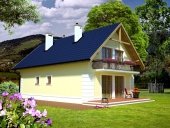 Projekt domu na wąską działkę Przytulna Oaza 