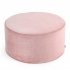 Großer rosa Samtpouf 60x30