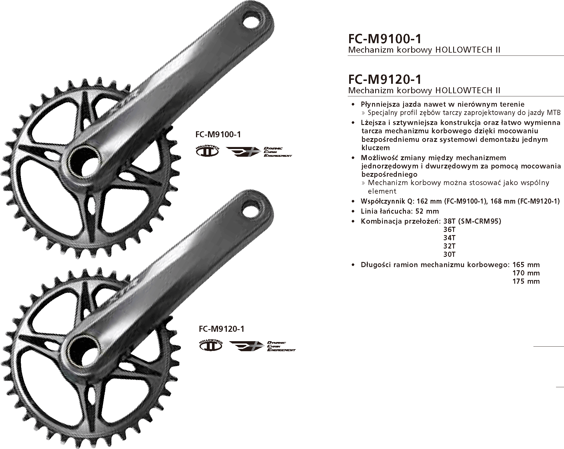 Mechanizm Korbowy Shimano XTR FC-M9100-1