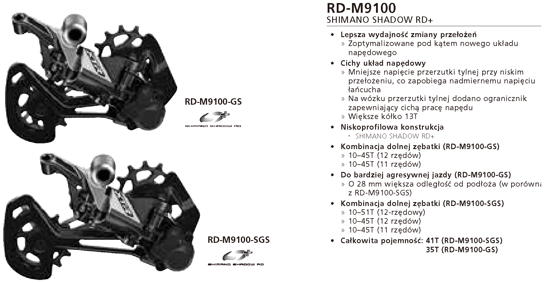 Przerzutka Tył Shimano RD-M9100