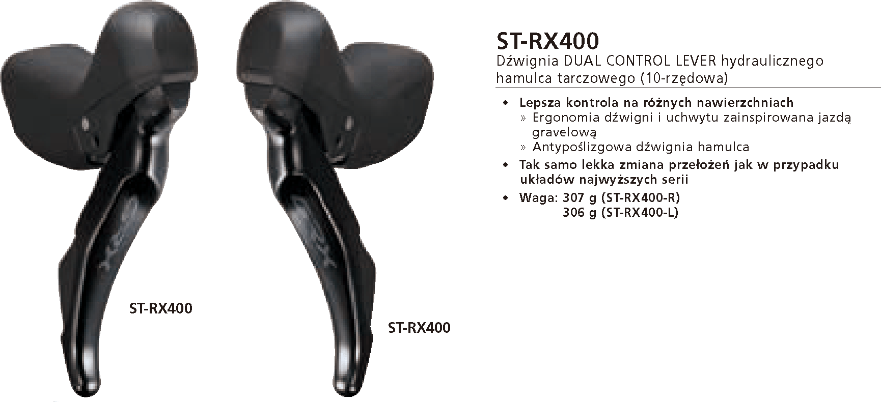 Dźwignia przerzutki/hamulca Shimano GRX ST-RX400