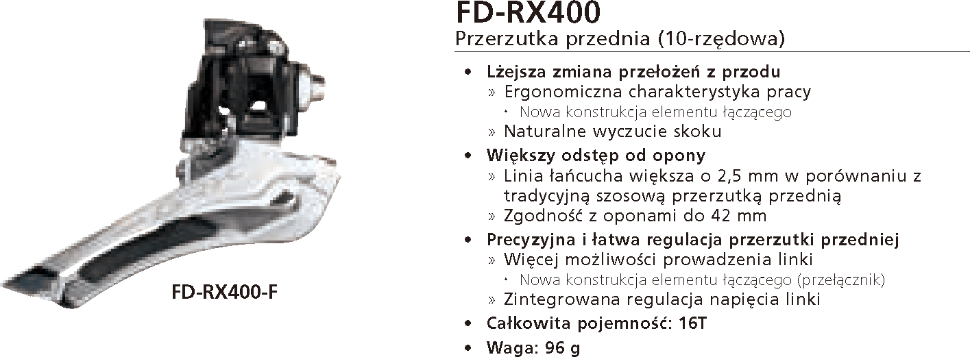 Przerzutka przód Shimano GRX FD-RX400-F