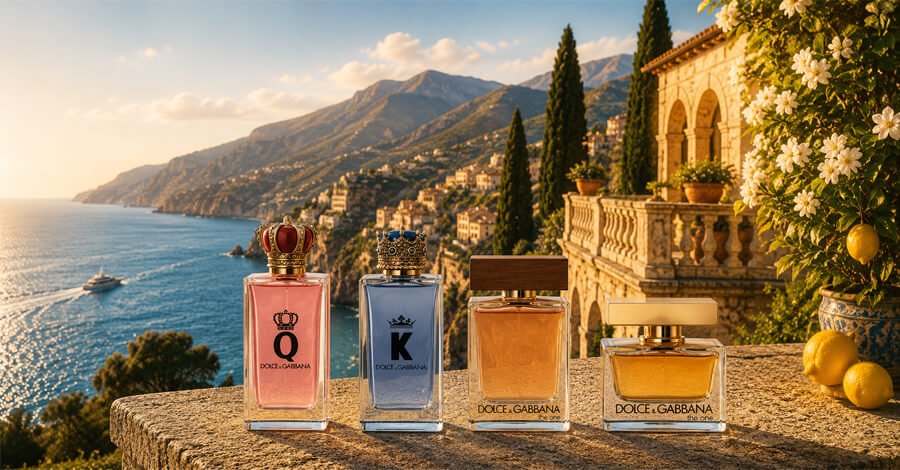 Cztery flakony perfum Dolce & Gabbana