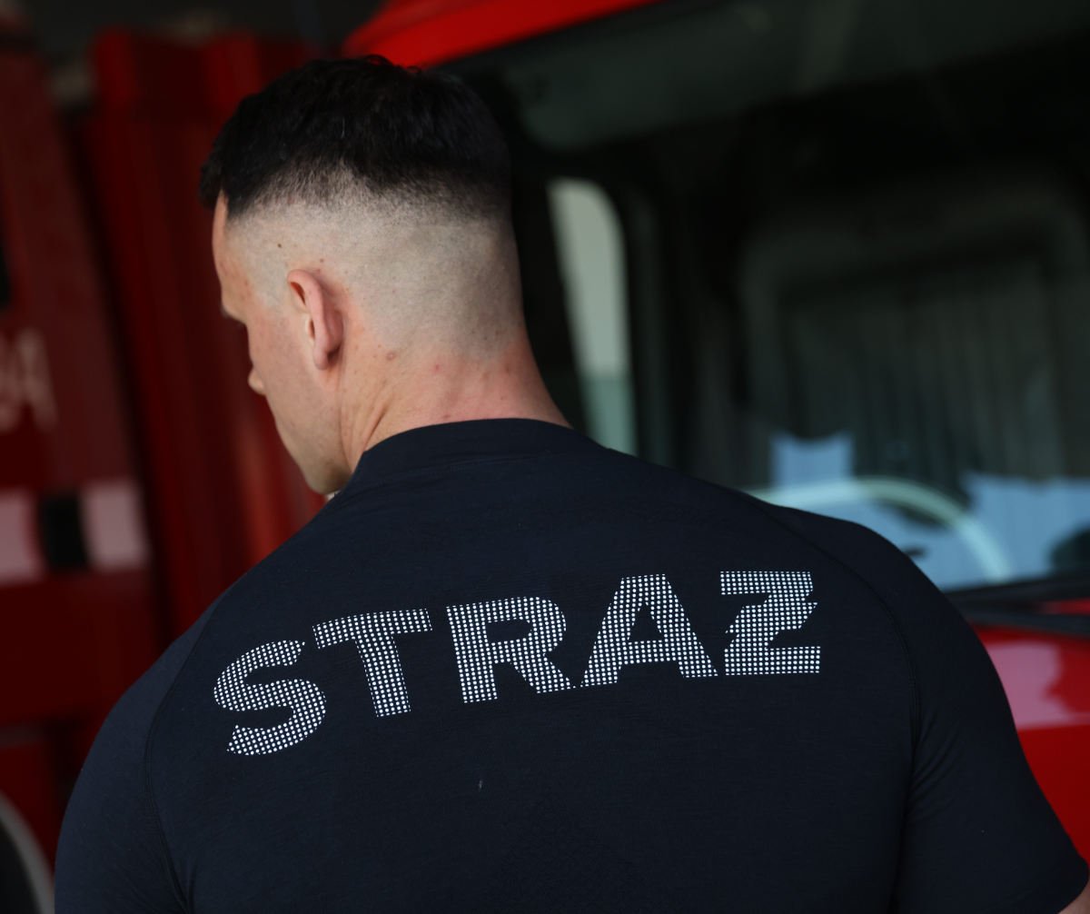 Przykładowy nadruk STRAŻ na bieliźnie ARMWORX FR