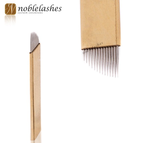 Złote piórka do microbladingu Noble Lashes
