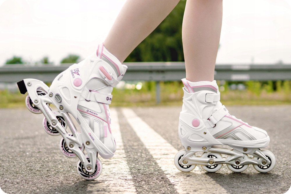 rolki raven pulse white pink