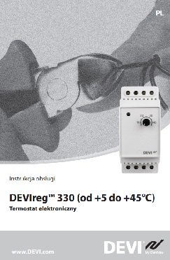 Termostat DEVIreg 330 (+5°C-+45°C), instrukcja obsługi