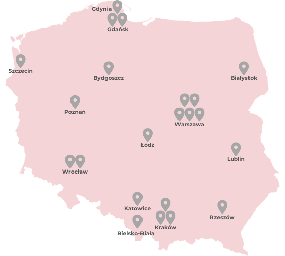 mapa salonów Aurum-Optics