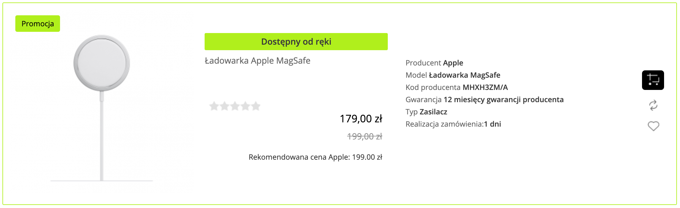 Ładowarka Apple MagSafe - MHXH3ZM/A