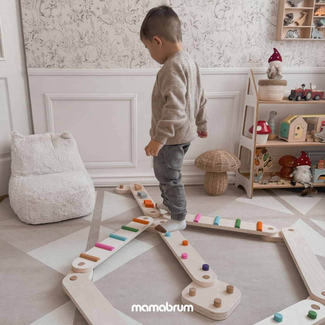 Drewniany tor balansowy ścieżka sensoryczna