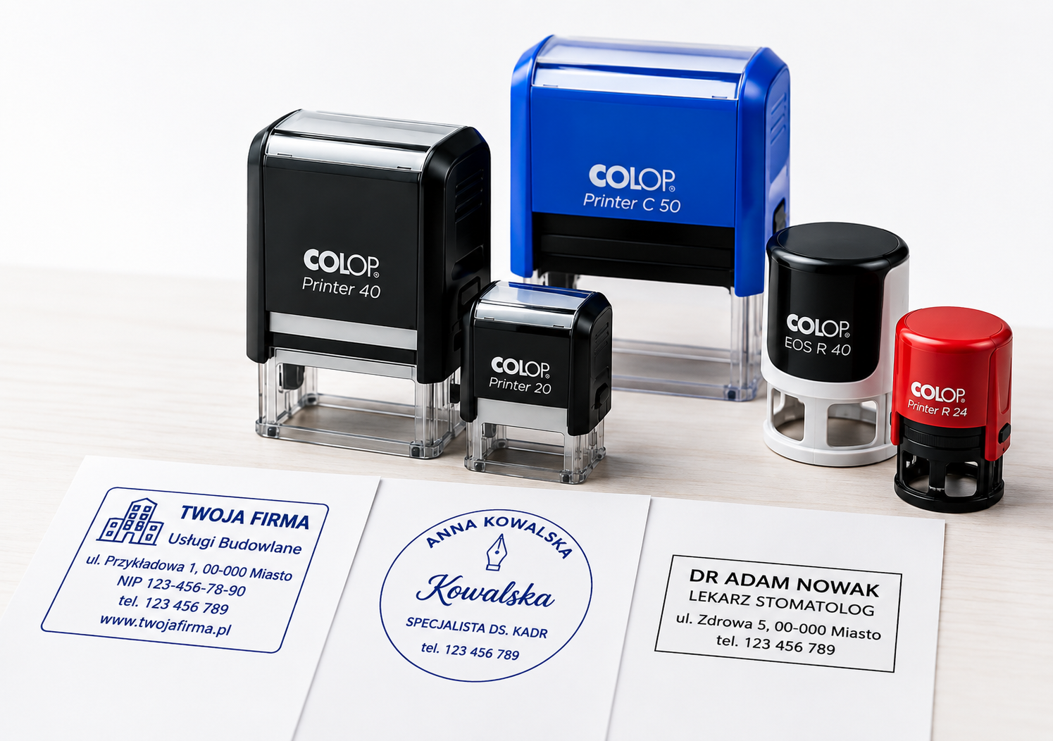 Pieczątki na zamówienie COLOP – MIXPACK-LASER