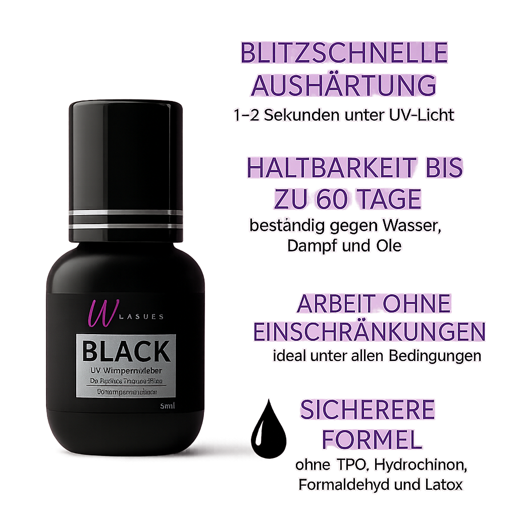 UV-Wimpernkleber – Schwarz, 5 ml