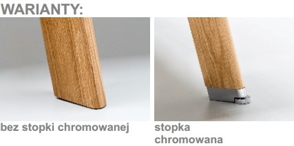 Warianty zakończenia nogi drewnianej Simplic